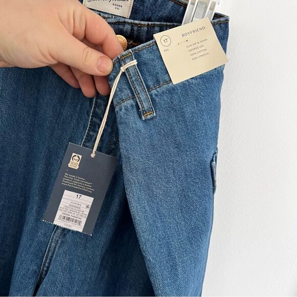 Universal Thread Boyfriend Cargo Jeans High Rise NON-stretch Cotton Tapered NWT - Picture 5 of 7